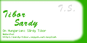 tibor sardy business card
